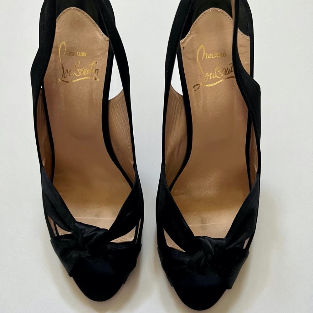 Christian Louboutin Silk Satin Evening Shoes